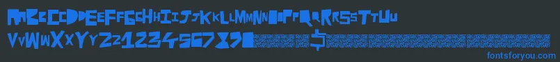 Cutaway Font – Blue Fonts on Black Background