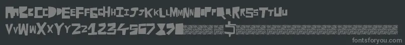 Cutaway Font – Gray Fonts on Black Background