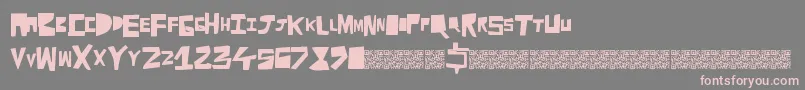 Cutaway Font – Pink Fonts on Gray Background