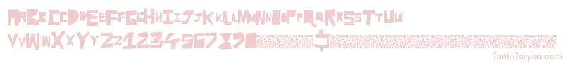 Cutaway Font – Pink Fonts on White Background