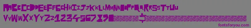 Cutaway Font – Purple Fonts on Gray Background