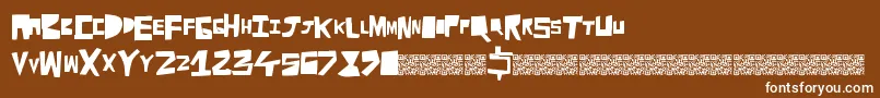 Cutaway Font – White Fonts on Brown Background