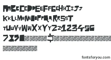  Cutaway font