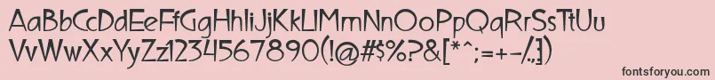 UltimaCampagnoliBold Font – Black Fonts on Pink Background