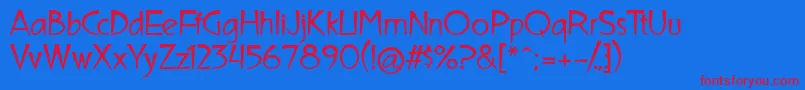 UltimaCampagnoliBold Font – Red Fonts on Blue Background