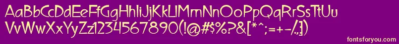 UltimaCampagnoliBold Font – Yellow Fonts on Purple Background