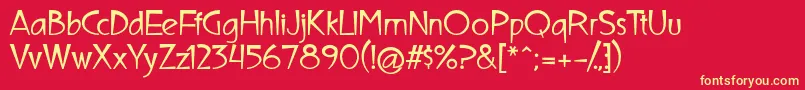 UltimaCampagnoliBold Font – Yellow Fonts on Red Background