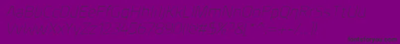PlanerExtralightitalic Font – Black Fonts on Purple Background
