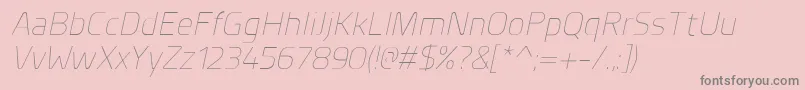 PlanerExtralightitalic Font – Gray Fonts on Pink Background