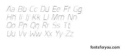 PlanerExtralightitalic Font