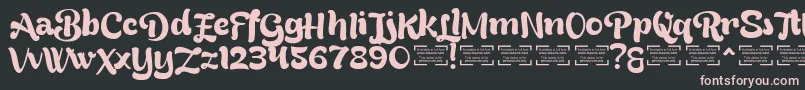 BreadyAlternatesDemo Font – Pink Fonts on Black Background