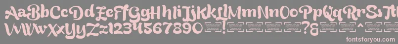 BreadyAlternatesDemo Font – Pink Fonts on Gray Background