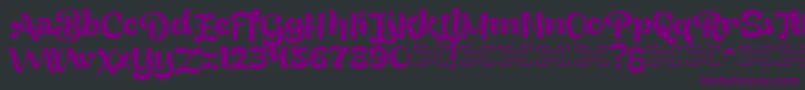 Шрифт BreadyAlternatesDemo – фиолетовые шрифты на чёрном фоне