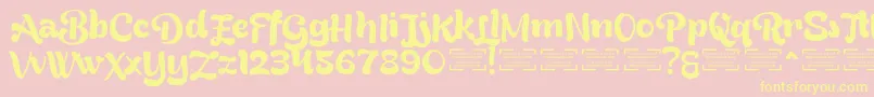BreadyAlternatesDemo Font – Yellow Fonts on Pink Background