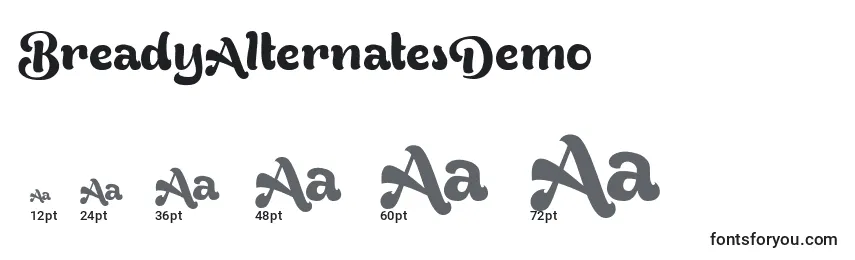 BreadyAlternatesDemo Font Sizes