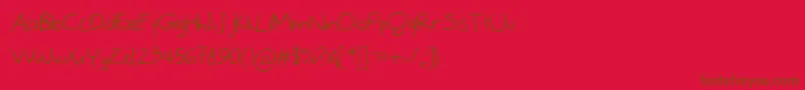 Fuckyouv2-fontti – ruskeat fontit punaisella taustalla