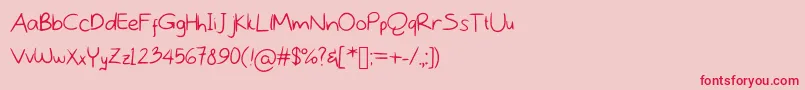 フォントFuckyouv2 – ピンクの背景に赤い文字