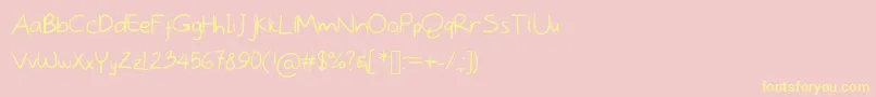 Fuckyouv2-Schriftart – Gelbe Schriften auf rosa Hintergrund