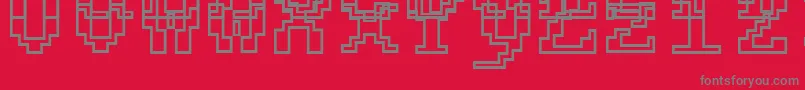 Fixcystneon Font – Gray Fonts on Red Background