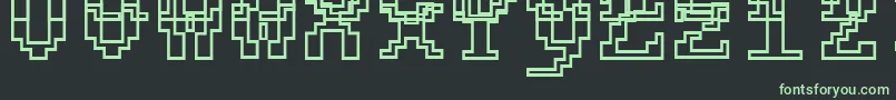 フォントFixcystneon – 黒い背景に緑の文字
