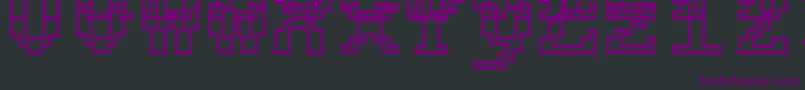 Шрифт Fixcystneon – фиолетовые шрифты на чёрном фоне