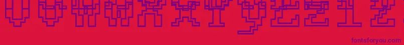 Fixcystneon Font – Purple Fonts on Red Background
