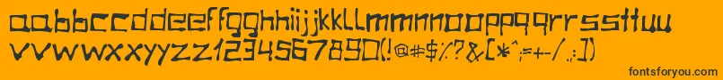 Шрифт Mato – чёрные шрифты на оранжевом фоне