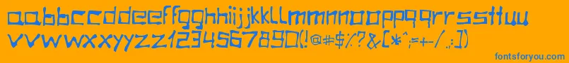 Mato Font – Blue Fonts on Orange Background
