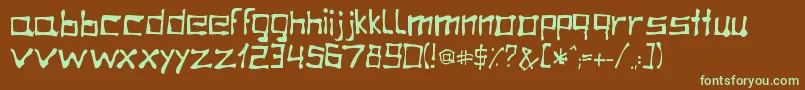 Mato Font – Green Fonts on Brown Background