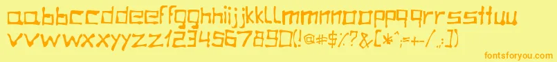 Mato Font – Orange Fonts on Yellow Background
