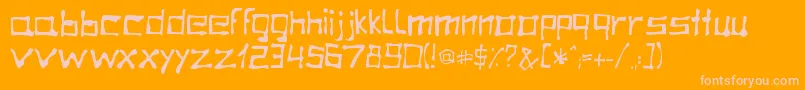 Mato Font – Pink Fonts on Orange Background