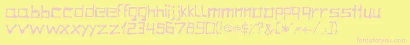 Mato Font – Pink Fonts on Yellow Background