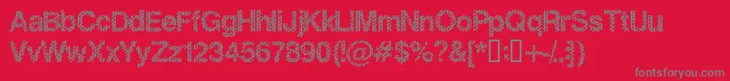SlangKingBold Font – Gray Fonts on Red Background