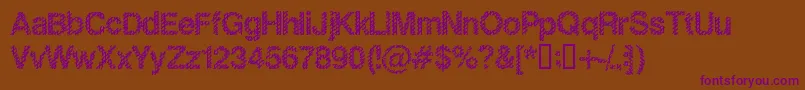 SlangKingBold Font – Purple Fonts on Brown Background