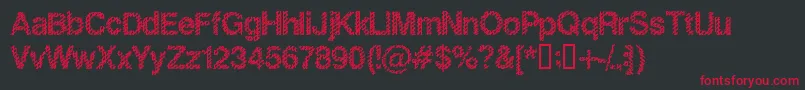 SlangKingBold Font – Red Fonts on Black Background
