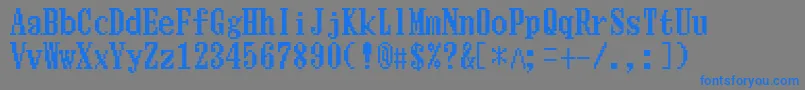 Ishmeria Font – Blue Fonts on Gray Background
