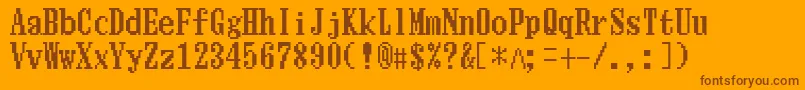 Ishmeria Font – Brown Fonts on Orange Background