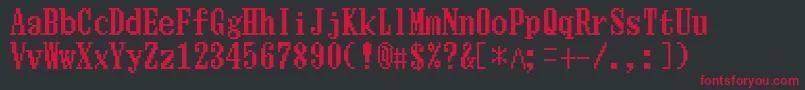 Ishmeria Font – Red Fonts on Black Background