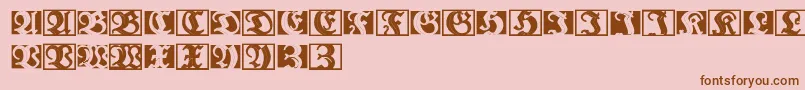 Lufraktorsobroad Font – Brown Fonts on Pink Background