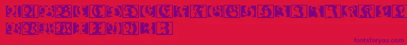 Lufraktorsobroad Font – Purple Fonts on Red Background