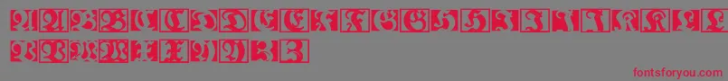Lufraktorsobroad Font – Red Fonts on Gray Background