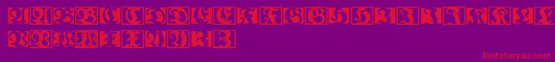 Lufraktorsobroad Font – Red Fonts on Purple Background