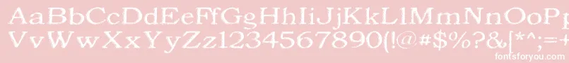 JordansTreebark Font – White Fonts on Pink Background