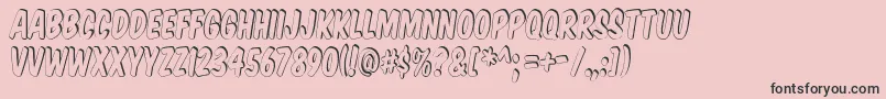 KomikaTitleShadow Font – Black Fonts on Pink Background