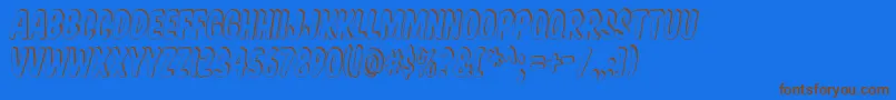 More about KomikaTitleShadow Font KomikaTitleShadow Font – Brown Fonts on Blue Background