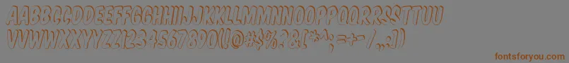 KomikaTitleShadow Font – Brown Fonts on Gray Background