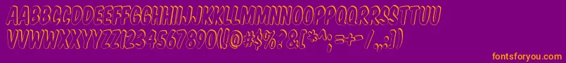 KomikaTitleShadow Font – Orange Fonts on Purple Background