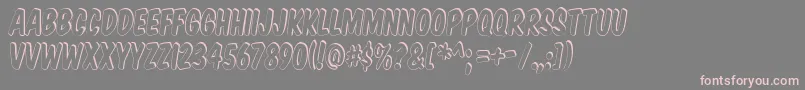 Czcionka KomikaTitleShadow – różowe czcionki na szarym tle
