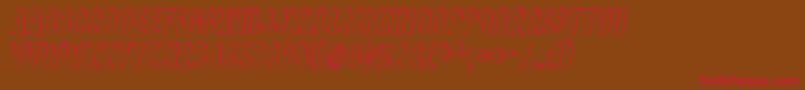 KomikaTitleShadow Font – Red Fonts on Brown Background