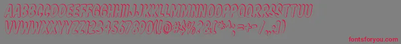 KomikaTitleShadow Font – Red Fonts on Gray Background